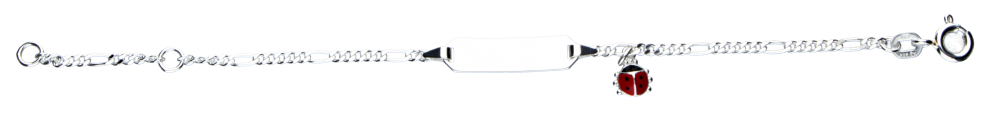 Id-Armband Figaro diamantiert Kettenbreite 1.9mm