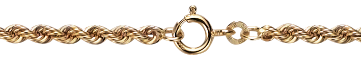 Collier Kordel hohl Kettenbreite 3.3mm