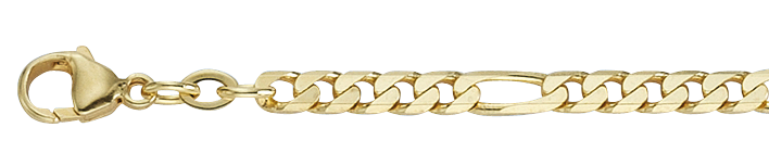 Necklace Figaro diamond cut chain width 4.3mm