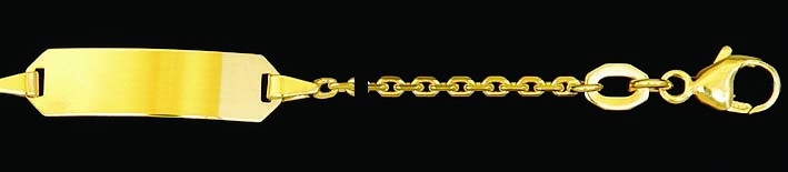 Id-Armband Anker diamantiert Kettenbreite 1.7mm