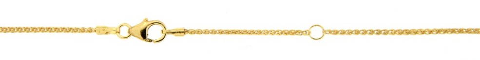 Collier mit Zwischenöse Zopf Kettenbreite 1.3mm