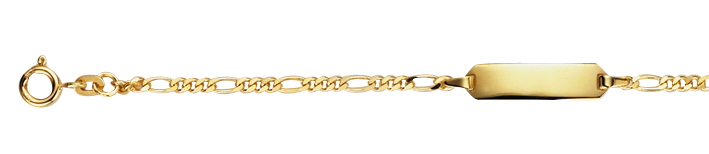 Id-Armband Figaro diamantiert Kettenbreite 2.1mm