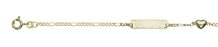 Id-Armband Figaro diamantiert Kettenbreite 1.8mm