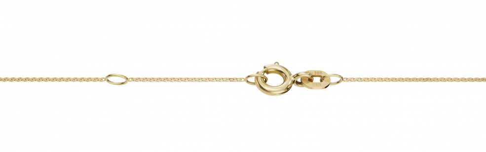 Collier mit Zwischenöse Anker flach Kettenbreite 0.8mm