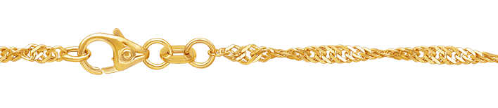 Bracelet Singapore chain width 2.2mm