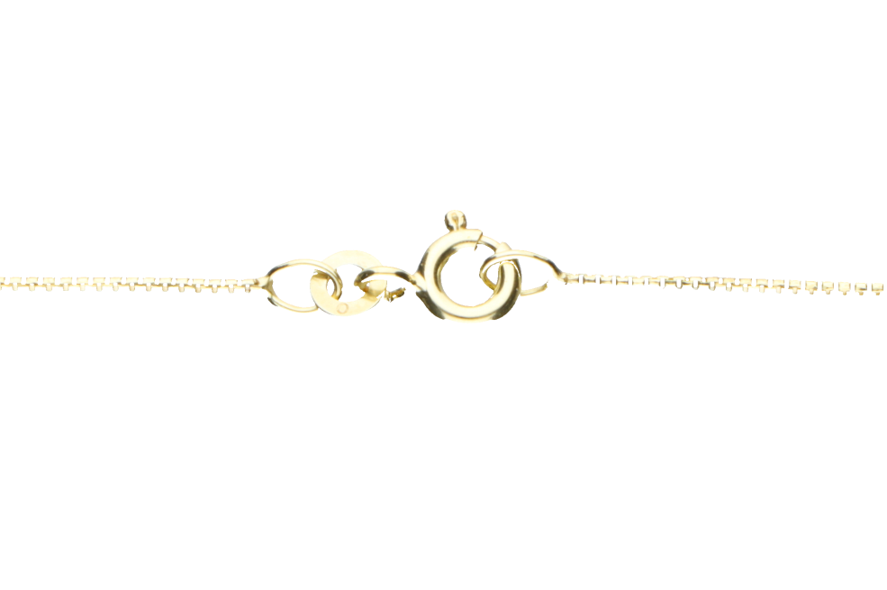 Necklace Round box chain chain width 0.77mm