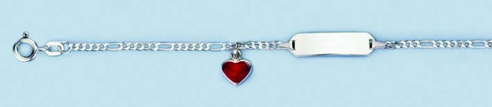 Id-Armband Figaro diamantiert Kettenbreite 1.9mm