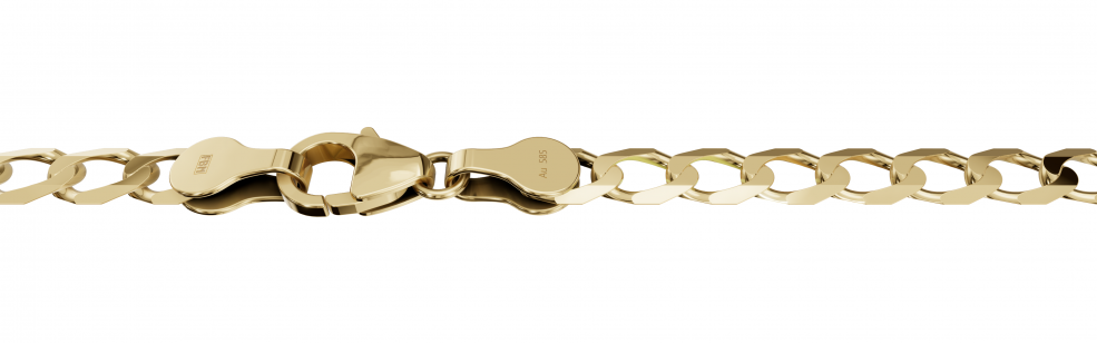 Necklace Curb chain wide chain width 4.9mm