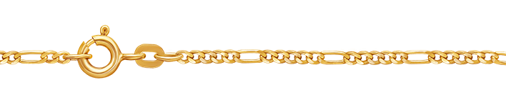Collier Figaro diamantiert Kettenbreite 1.9mm