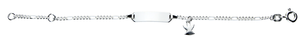 Id-Armband Figaro diamantiert Kettenbreite 1.9mm