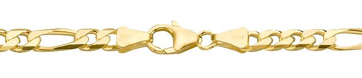 Armband Figaro diamantiert Kettenbreite 5.7mm