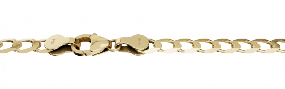 Necklace Curb chain wide chain width 4.9mm