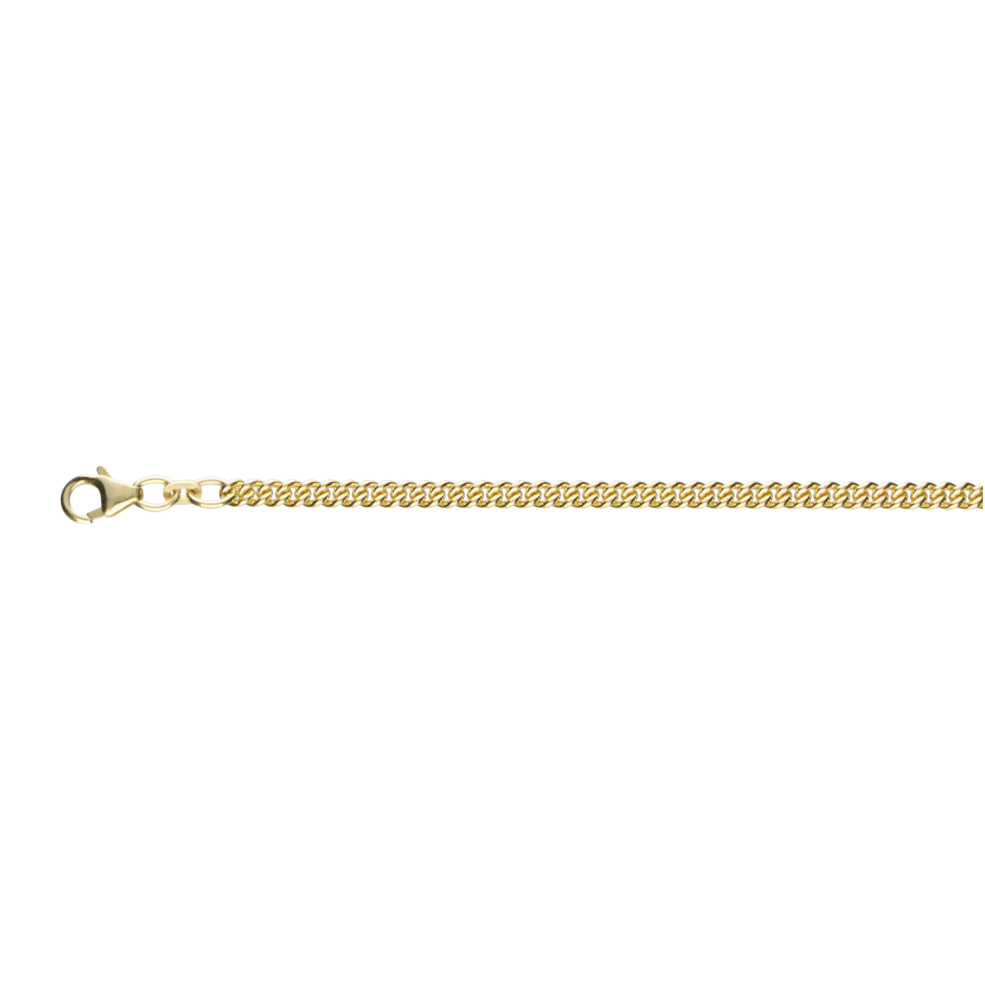 Necklace Curb chain round chain width 3.4mm