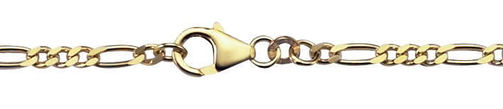 Armband Figaro diamantiert Kettenbreite 2.8mm