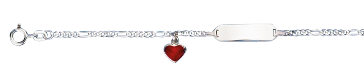 Id-Armband Figaro diamantiert Kettenbreite 1.9mm