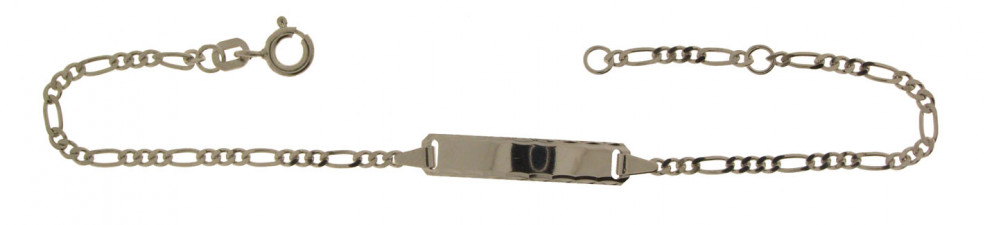 Id-Bracelet Figaro diamond cut chain width 2.1mm