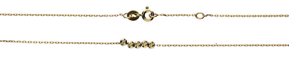 Collier mit Zwischenöse Anker diamantiert