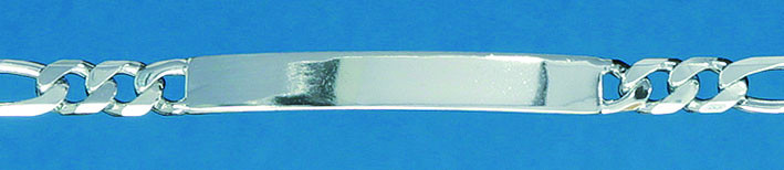 Id-Armband Figaro diamantiert