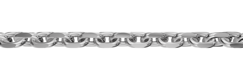 Collier mit Zwischenöse Anker diamantiert Kettenbreite 1.7mm