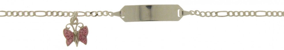 Id-Armband Figaro diamantiert Kettenbreite 1.9mm