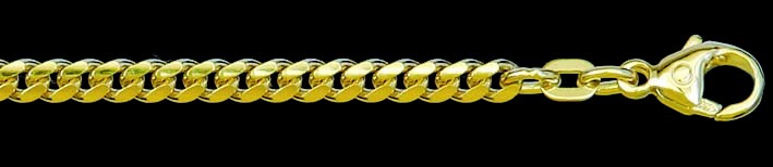 Collier Panzer oval diamantiert Kettenbreite 3.2mm