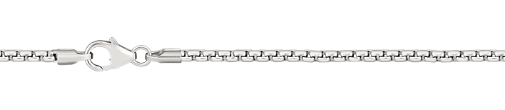 Necklace Round box chain chain width 2mm