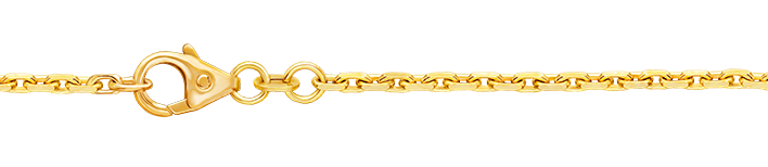 Necklace Anchor diamond cut chain width 1.75mm