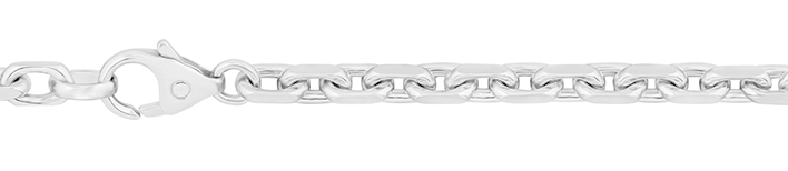 Bracelet Anchor diamond cut chain width 4mm