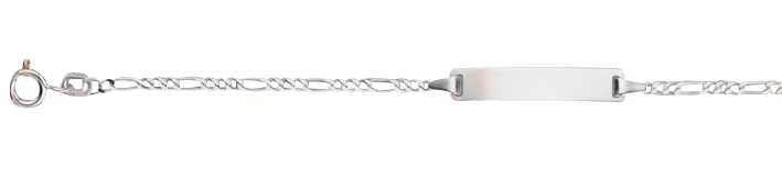 Id-Armband Figaro diamantiert Kettenbreite 2.1mm