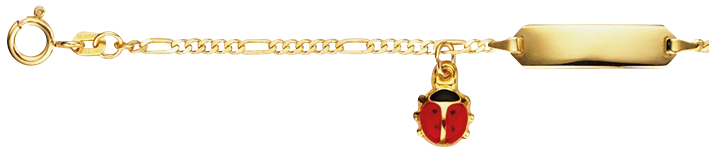Id-Armband Figaro diamantiert Kettenbreite 1.9mm