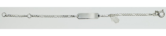 Id-Armband Figaro diamantiert Kettenbreite 1.9mm