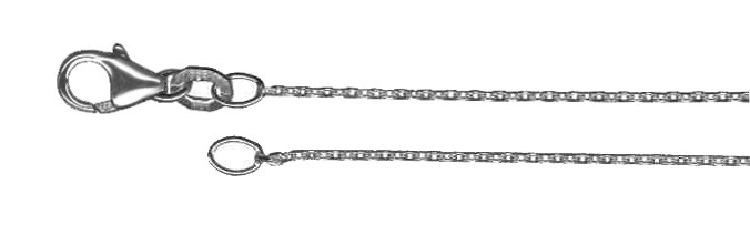 Necklace Anchor diamond cut chain width 1.2mm