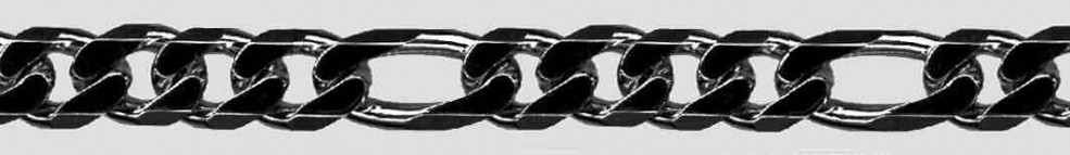 Necklace Figaro diamond cut chain width 7.9mm