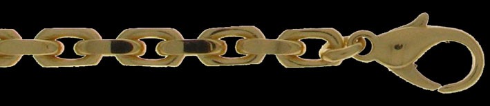 Necklace Anchor diamond cut chain width 4.5mm