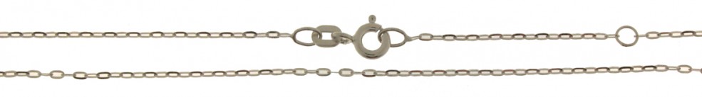 Collier mit Zwischenöse Anker flach Kettenbreite 1.1mm