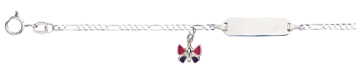 Id-Armband Figaro diamantiert Kettenbreite 1.9mm