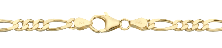 Collier Figaro diamantiert Kettenbreite 4.6mm