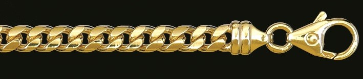 Collier Panzer oval diamantiert Kettenbreite 4.6mm
