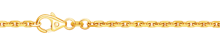 Necklace Anchor diamond cut chain width 2mm