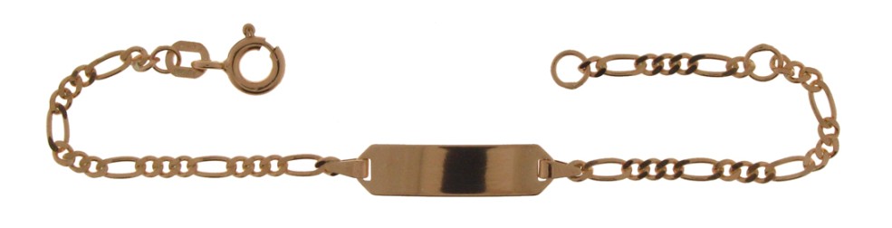 Id-Armband Figaro diamantiert Kettenbreite 2.1mm