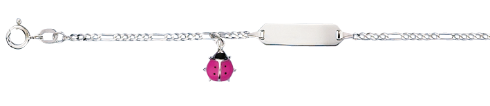 Id-Armband Figaro diamantiert Kettenbreite 1.9mm