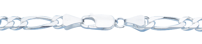 Armband Figaro diamantiert Kettenbreite 5mm