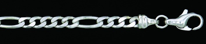 Collier Figaro diamantiert Kettenbreite 3.4mm