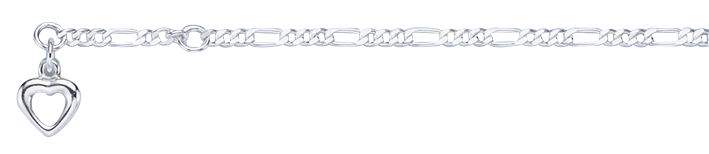 Ankle chain Figaro diamond cut chain width 2.2mm