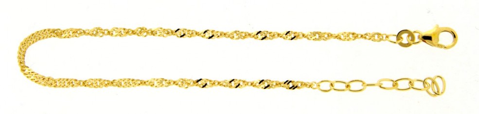 Bracelet Singapore chain width 2.2mm