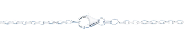 Bracelet Anchor diamond cut chain width 1.75mm