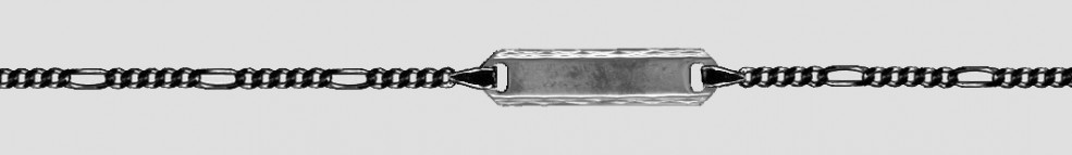 Id-Armband Figaro diamantiert Kettenbreite 1.9mm