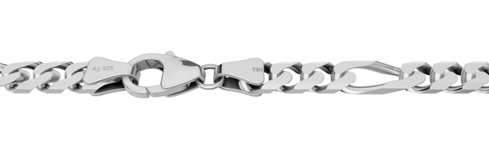 Collier Figaro diamantiert Kettenbreite 5.7mm