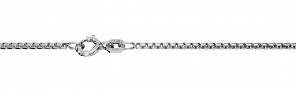 Necklace Round box chain chain width 1.5mm