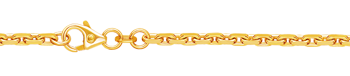 Bracelet Anchor diamond cut chain width 2.5mm